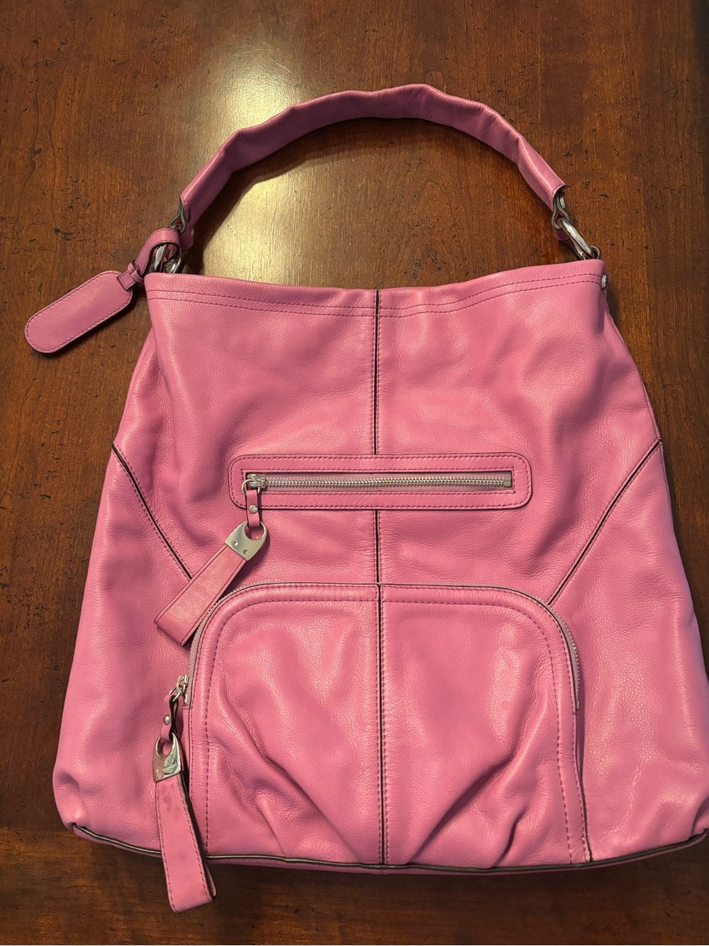 Women's Purple Leather Shoulder Bag
